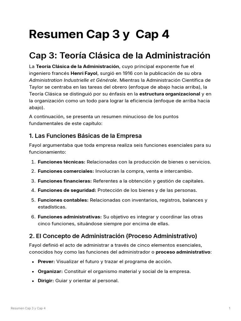 Resumen Cap 3 y Cap 4 | PDF