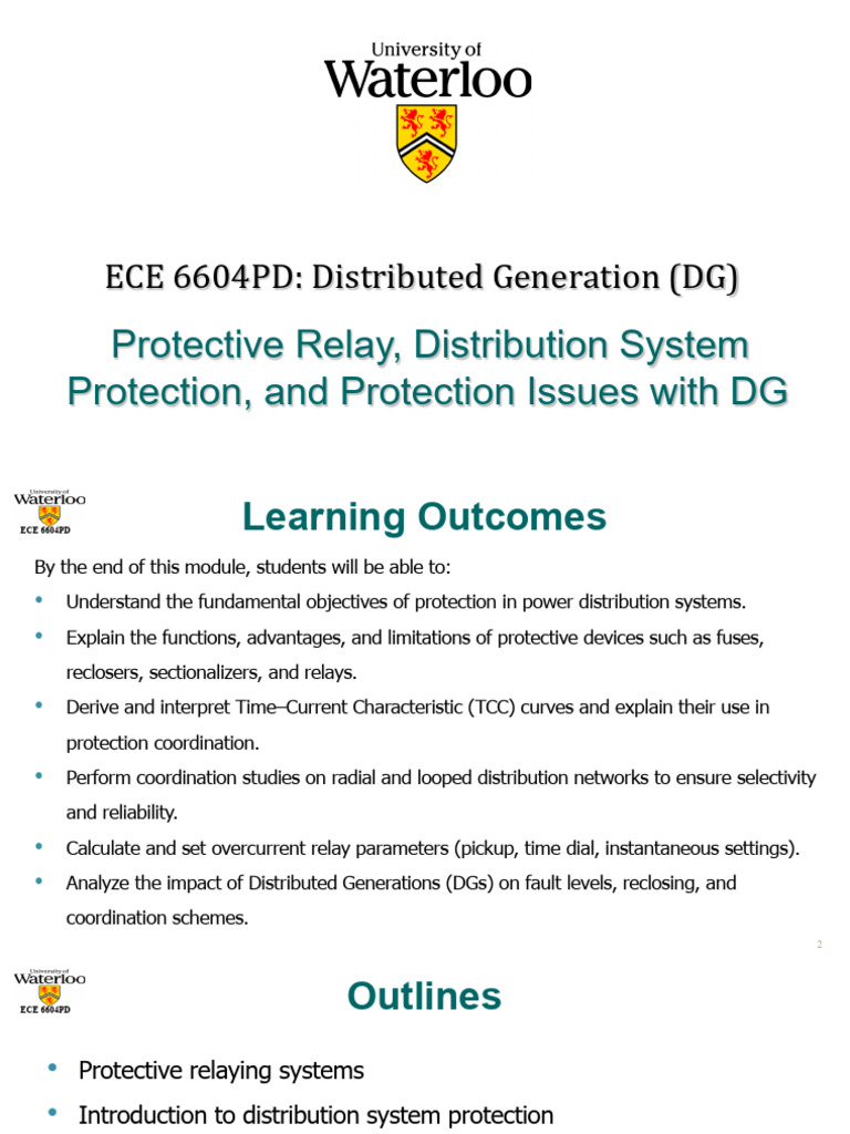 Distribution System Protection With DG | PDF | Fuse (Electrical) | Relay