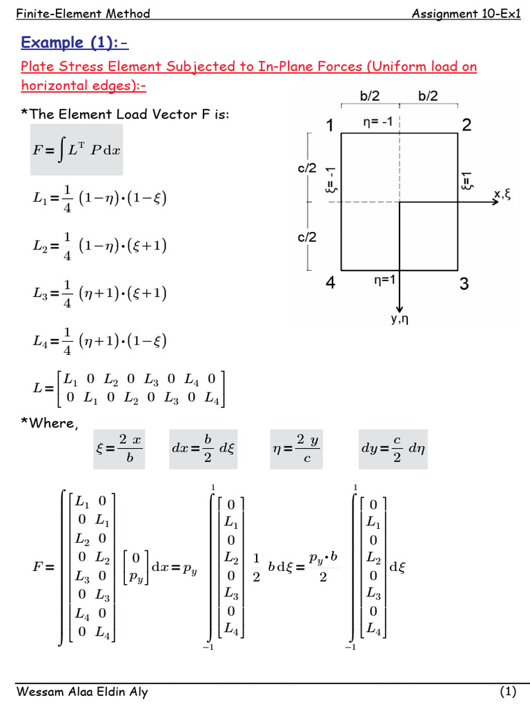 Finite Elements Method Assignment10 Ex1 | PDF