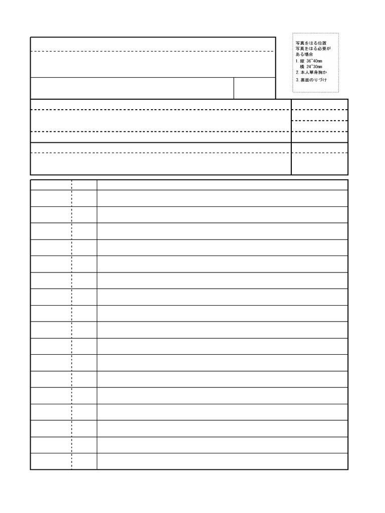 Rirekisho | PDF