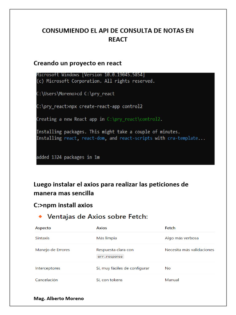 CONSUMIENDO EL API - React | PDF | Tecnología web | Ajax (Programación)