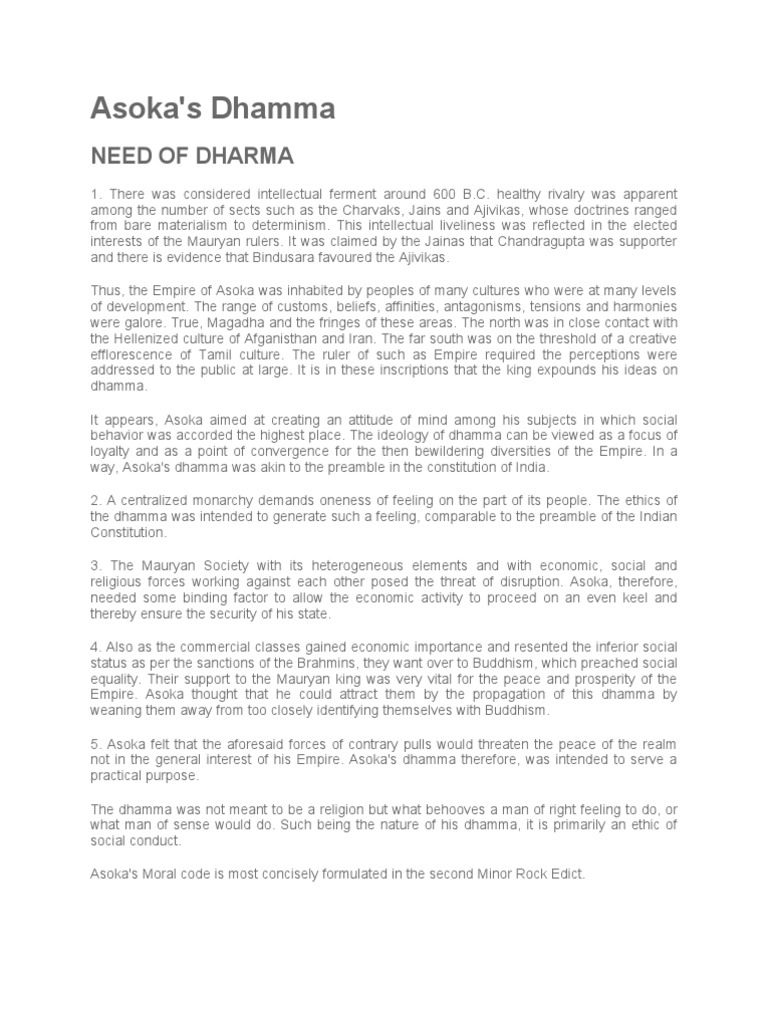 Asoka Dhamma Ashoka Dharma
