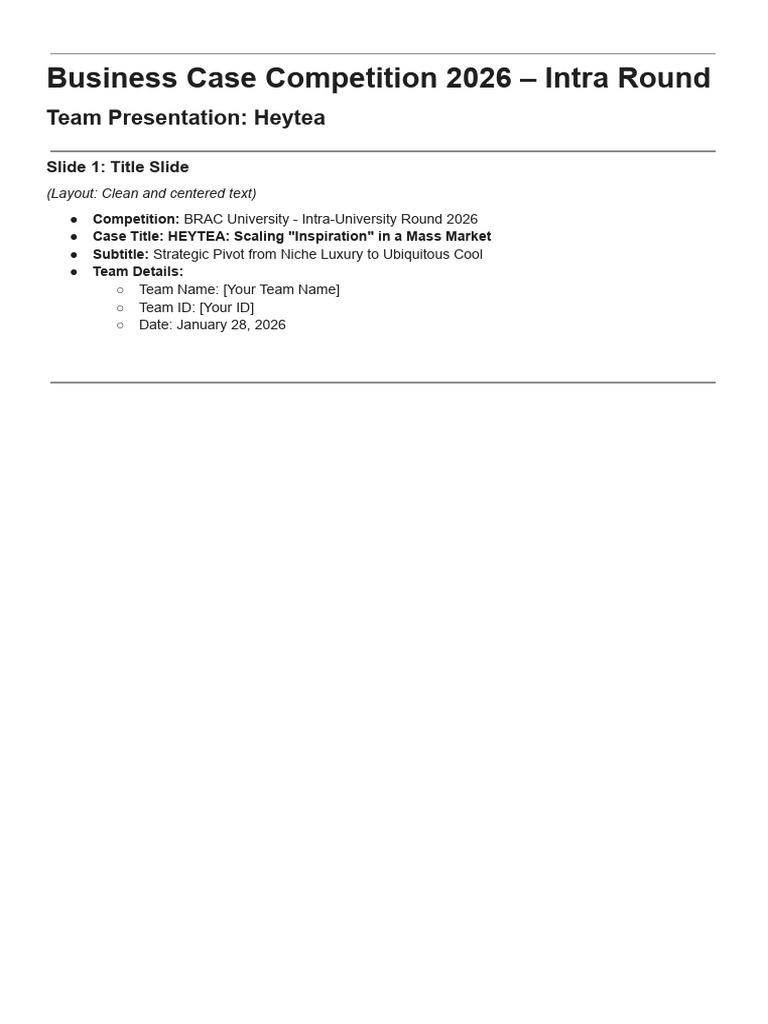 Business Case Competition 2026 - Intra Round | PDF | Private Sector ...