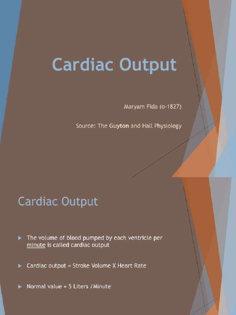 Cardiac Output | PDF