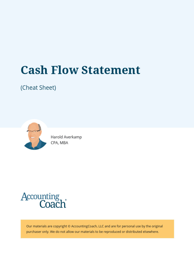 13.1 Cash Flow Statement Cheat Sheet | PDF | Cash Flow Statement ...