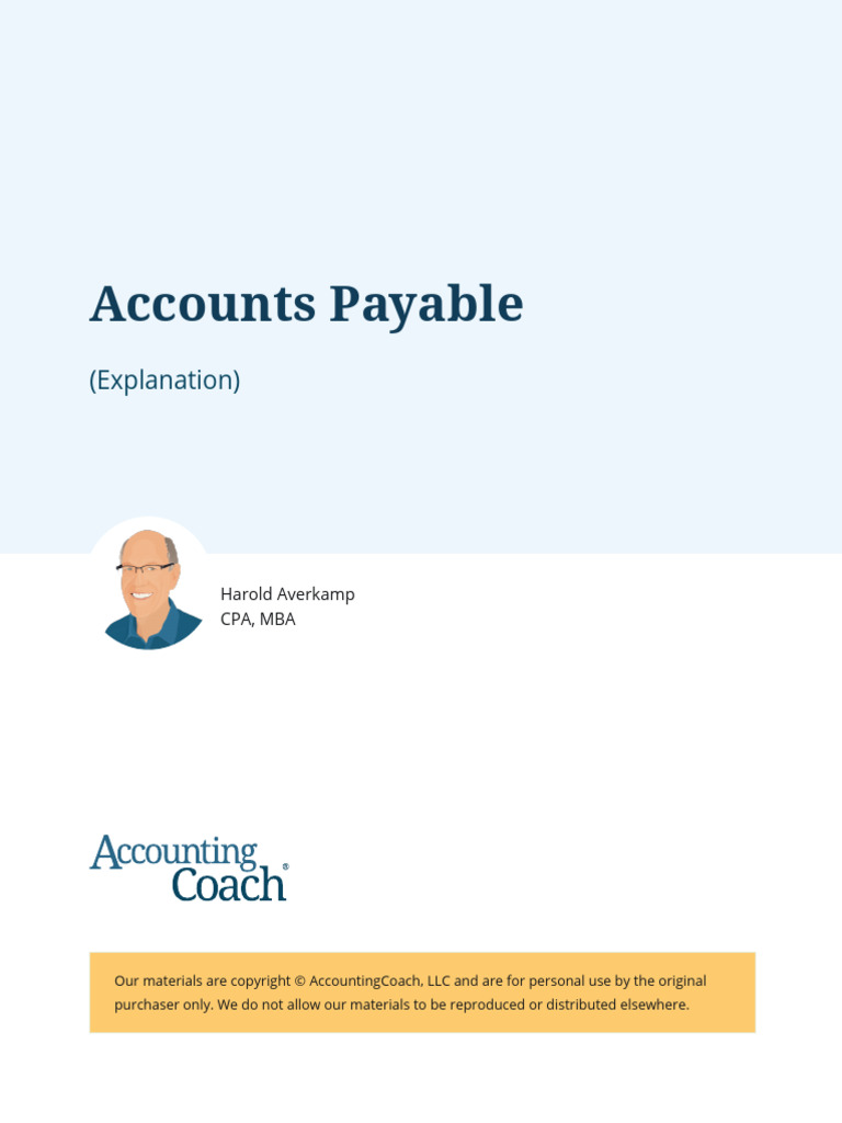 17 Accounts Payable Explanation | PDF | Debits And Credits | Accounts ...