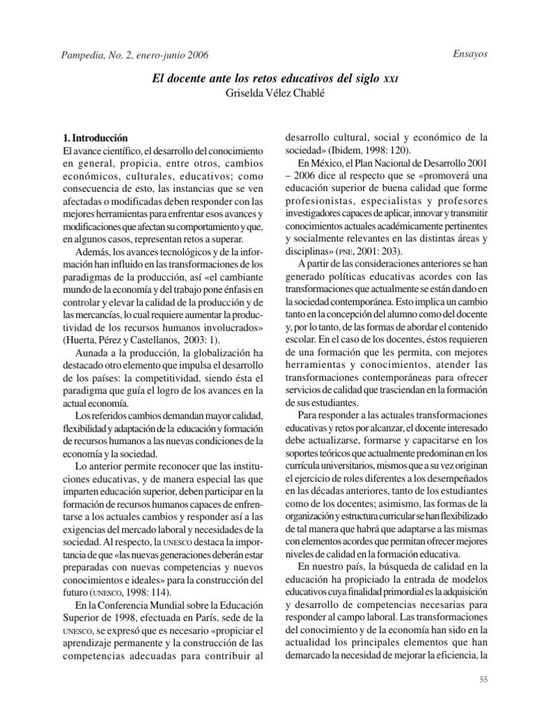 6 El Docente Ante Los Retos Educativos D | PDF | Plan de estudios ...