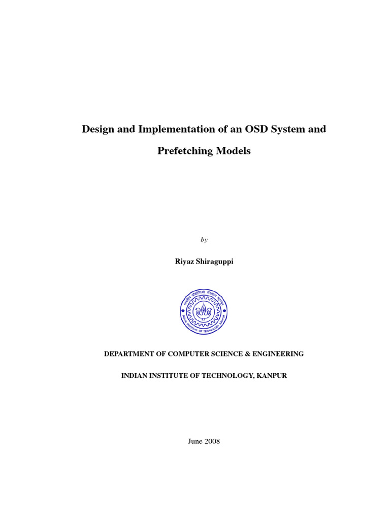 Design and Implementation of An OSD System and Prefetching Models | PDF ...
