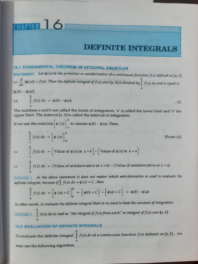 Definite Integrals RD Sharma | PDF