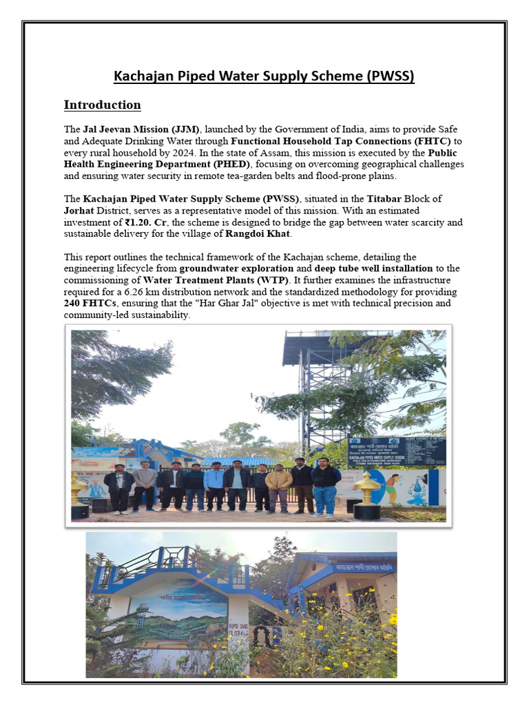 Kachajan Piped Water Supply Scheme | PDF | Casing (Borehole) | Aquifer