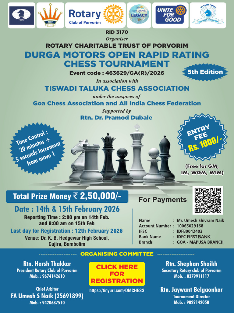 Rotary Chess Tournament 2026 | PDF | Abstract Strategy Games ...