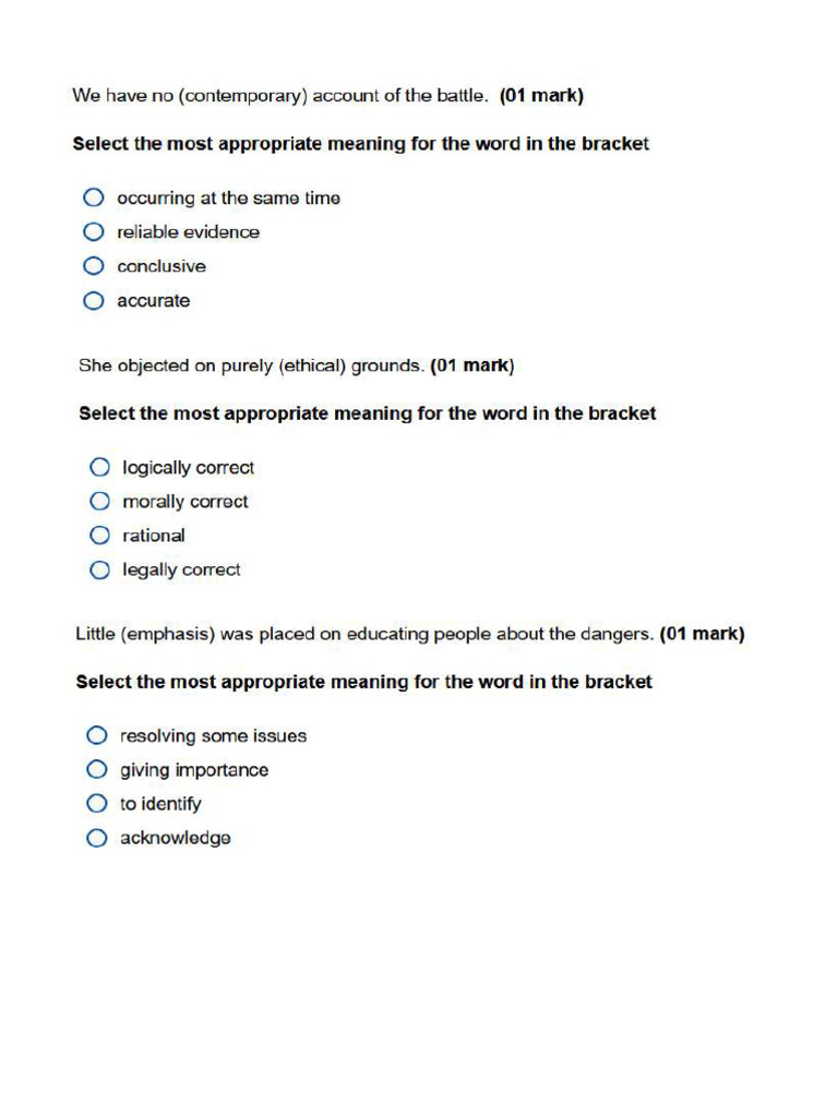 Icap Model Paper Questions | PDF