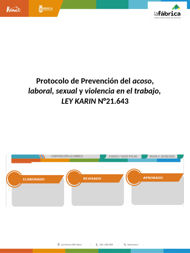 Protocolo de Prevencion de Acoso Laboral Sexual y Violencia en El ...