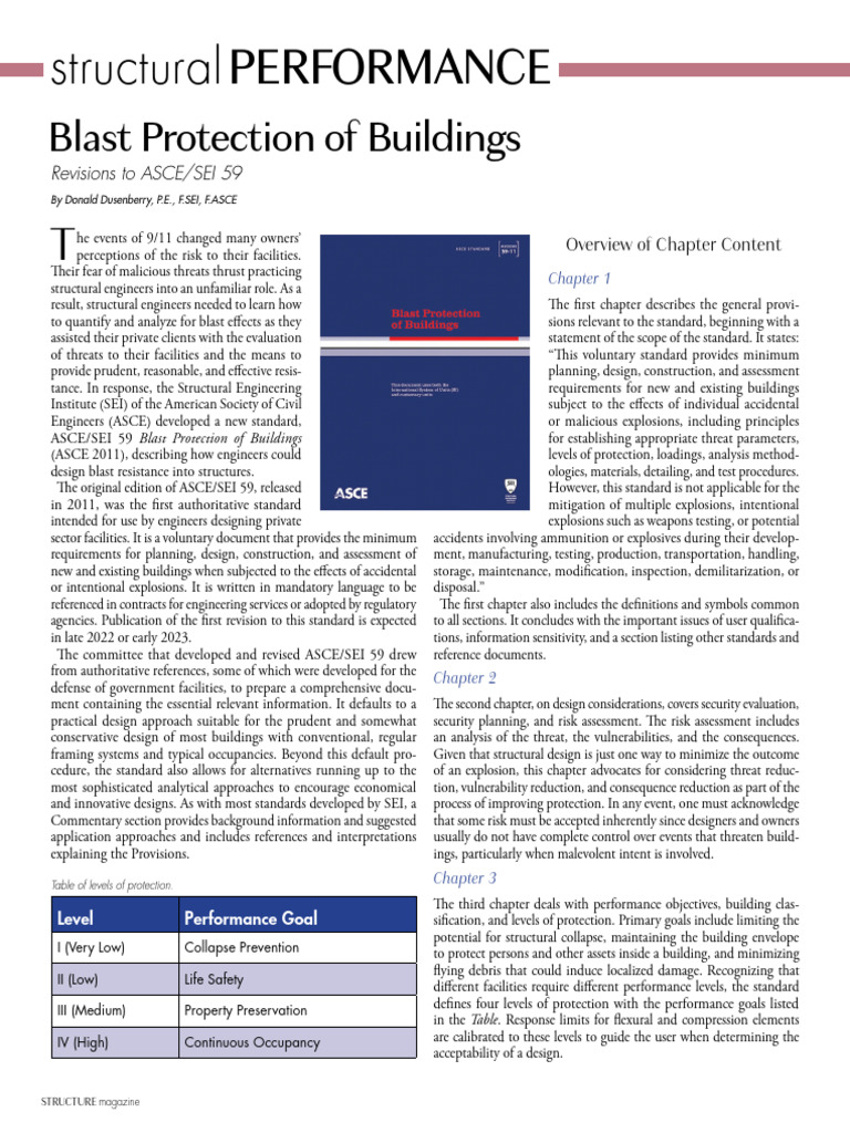 Structuremag 2022-10 Blast Protection of Buildings - Revisions To ASCE ...