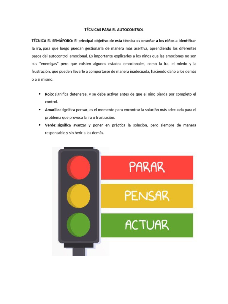 Técnicas para El Autocontrol | PDF | Las emociones | Ira