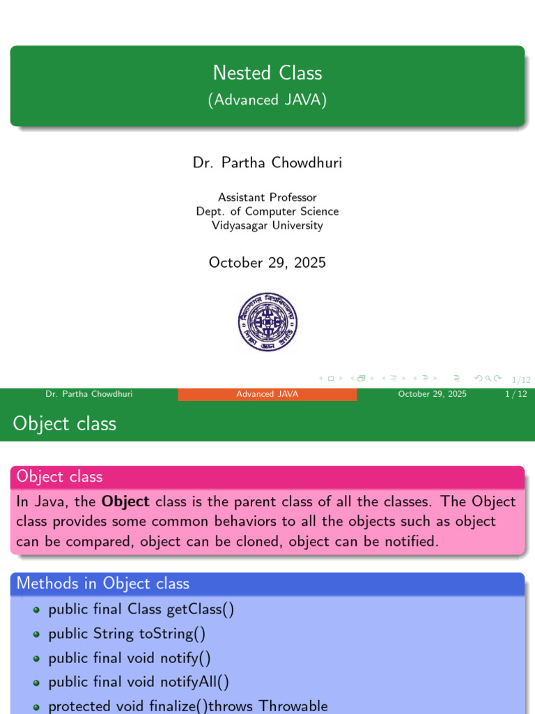4-JAVA-Nested Class | PDF | Data Type | Integer (Computer Science)