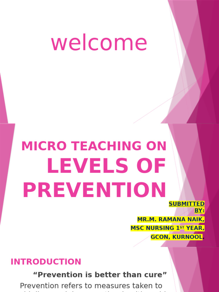 Levels of Prevention | PDF | Preventive Healthcare | Health Care