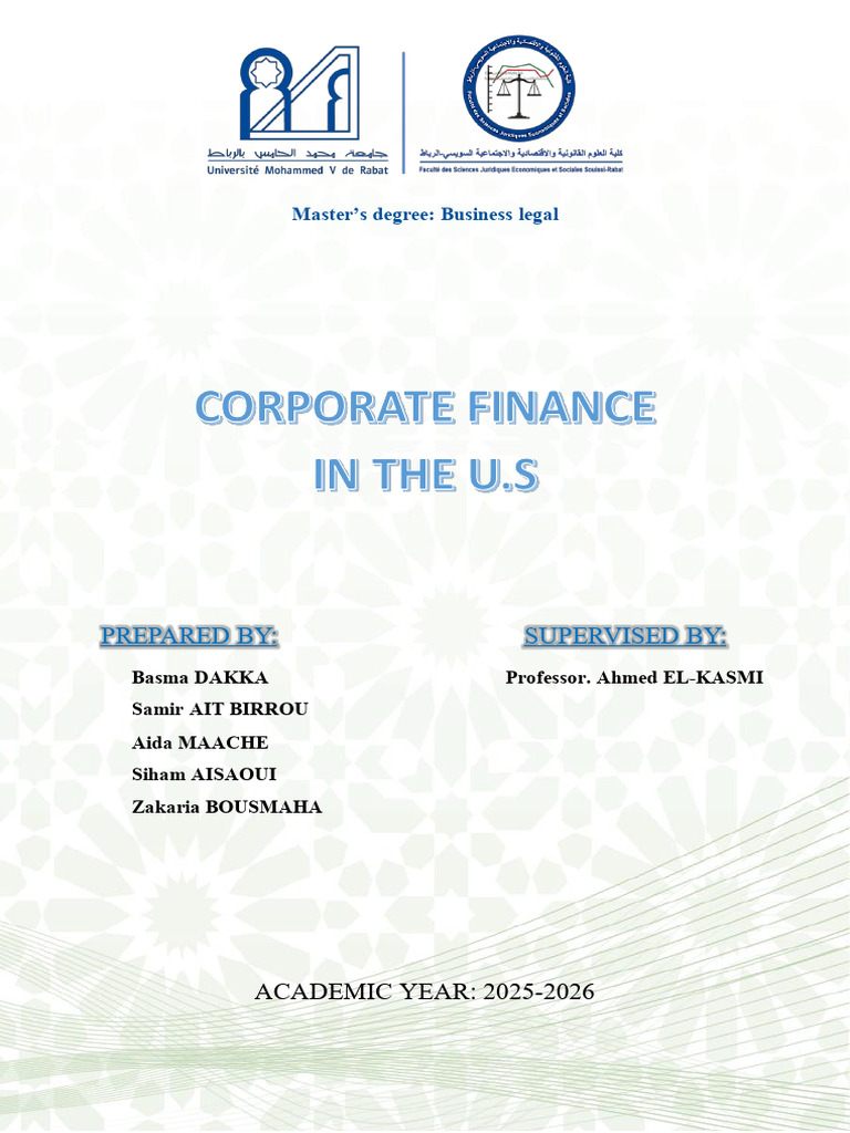 Corporate Finance Vff | PDF | Mergers And Acquisitions | Capital Structure