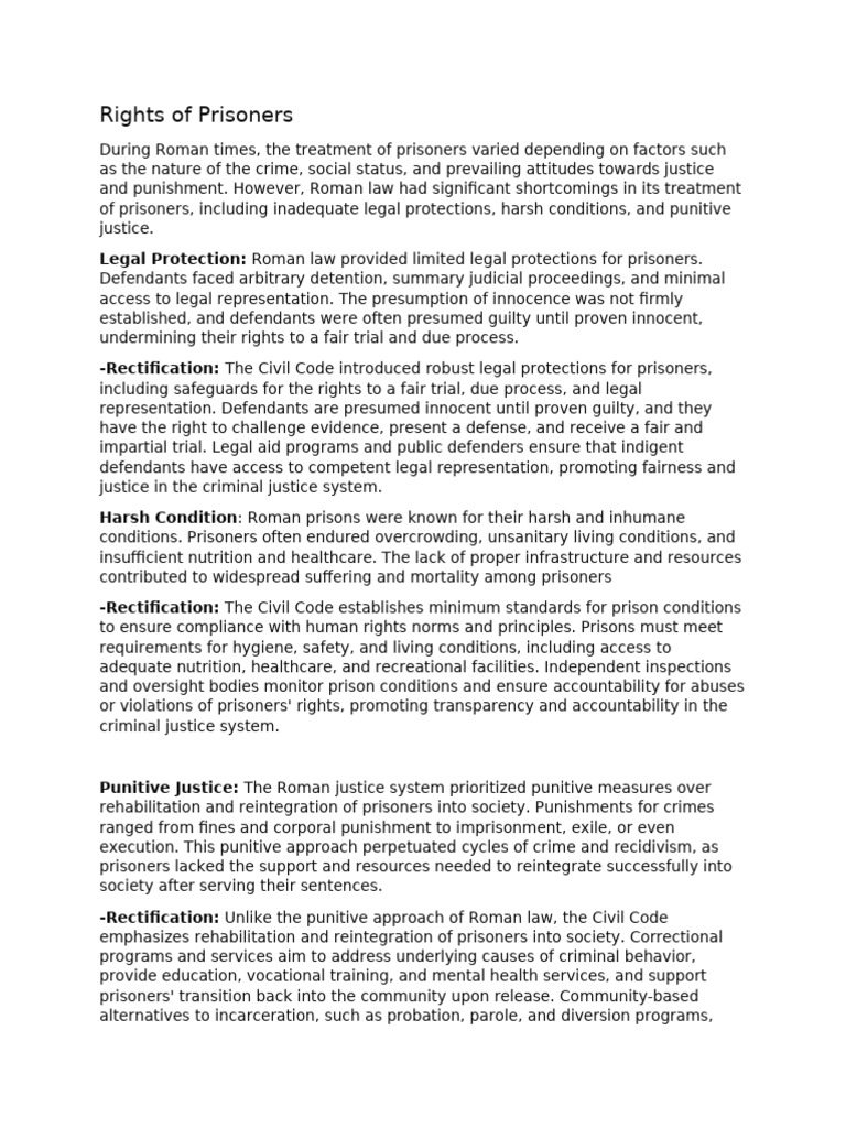 Rights of Prisoners | PDF | Rehabilitation (Penology) | Crimes