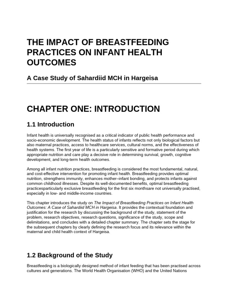 The Impact of Breastfeeding Practices On Infant Health Outcomes | PDF ...