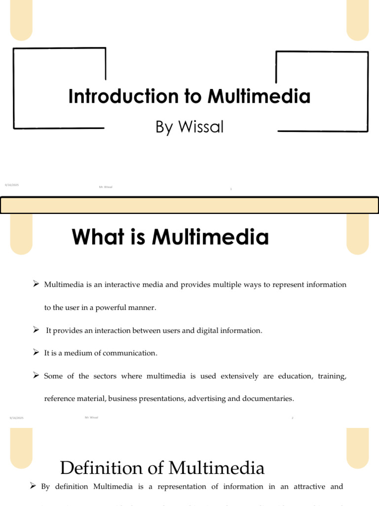 1 - Introduction To Multimedia | PDF | Multimedia | Computer Graphics