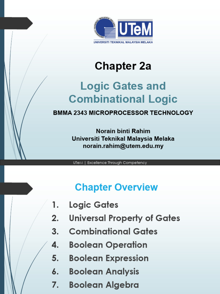 [SE] BMMA2343 Microprocessor Technology (Lecture 03) | PDF | Logic Gate ...
