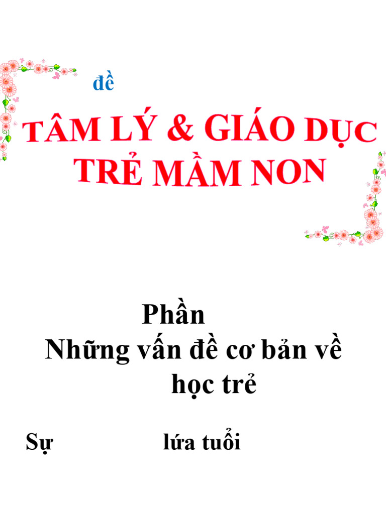 Tam Ly Va Giao Duc Tre MN - File Gui l2 | PDF