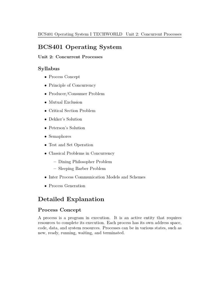 Unit 2 (2) | PDF | Process (Computing) | Thread (Computing)
