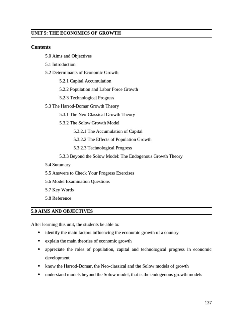 Unit 5macro II | PDF | Economic Growth | Production Function