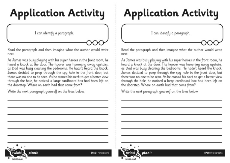Paragraphs Application Sheet | PDF