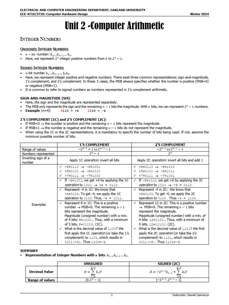 Notes - Unit 2 | PDF | Division (Mathematics) | Subtraction