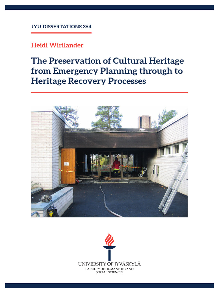 The Preservation of Cultural Heritage From Emergency Planning, 2021 | PDF
