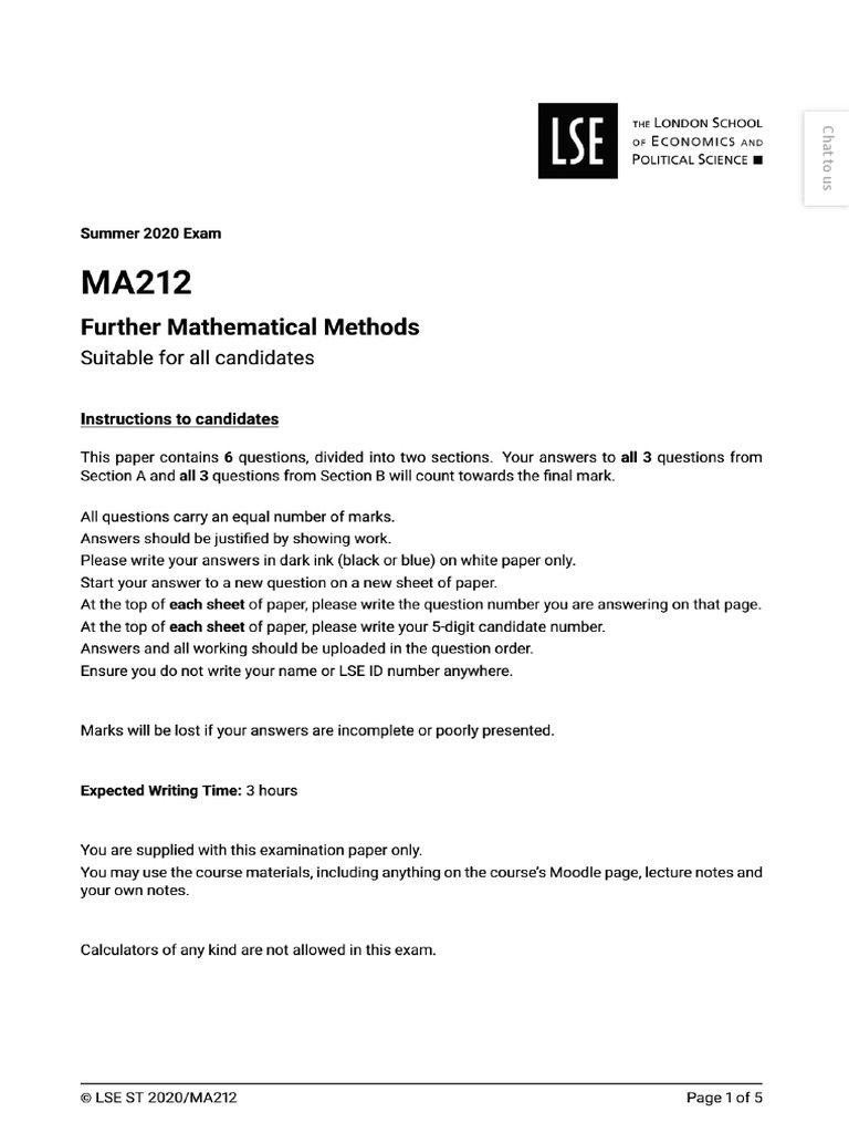 Ma212 2020 | PDF