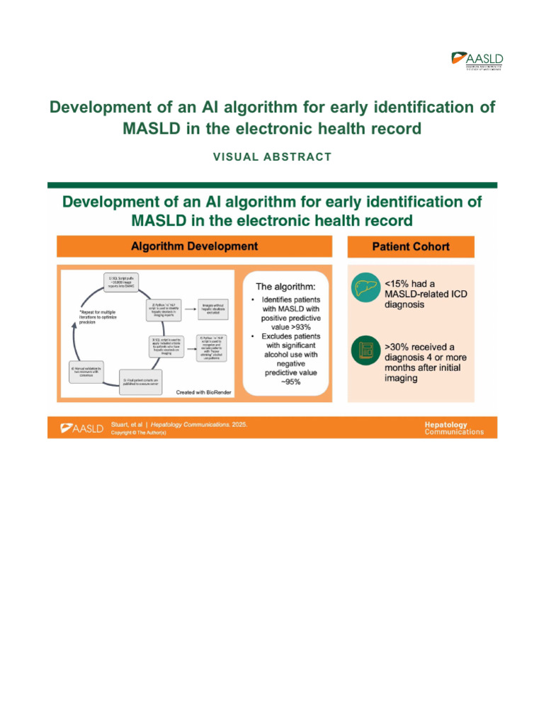 Development of an Ai Algorithm for Early.16 (1) | PDF | Cirrhosis ...