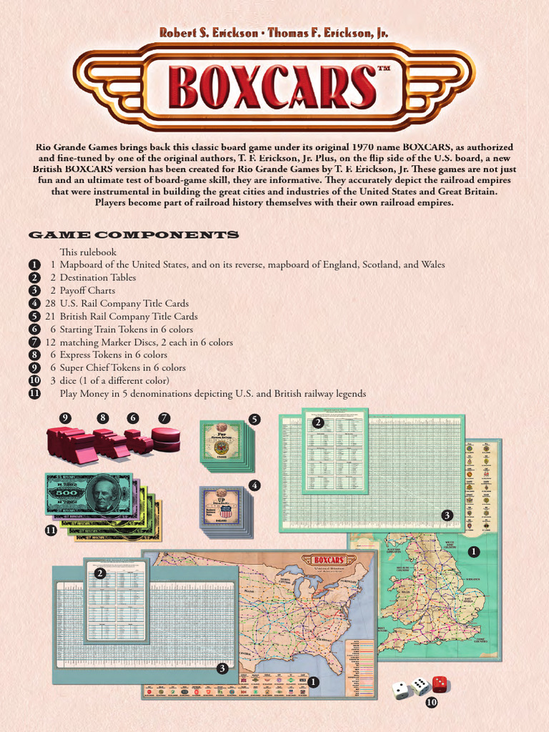Boxcars Rules | PDF | Auction | Rail Transport