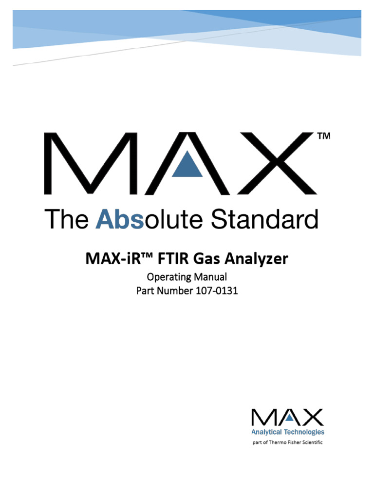 Thermo 107 0131 MAX IR User Manual Version 1 03 | PDF | Computer ...