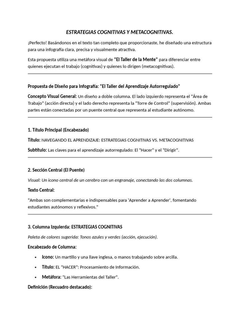 Estrategias Cognitivas y Metacognitivas | PDF | Metacognición ...
