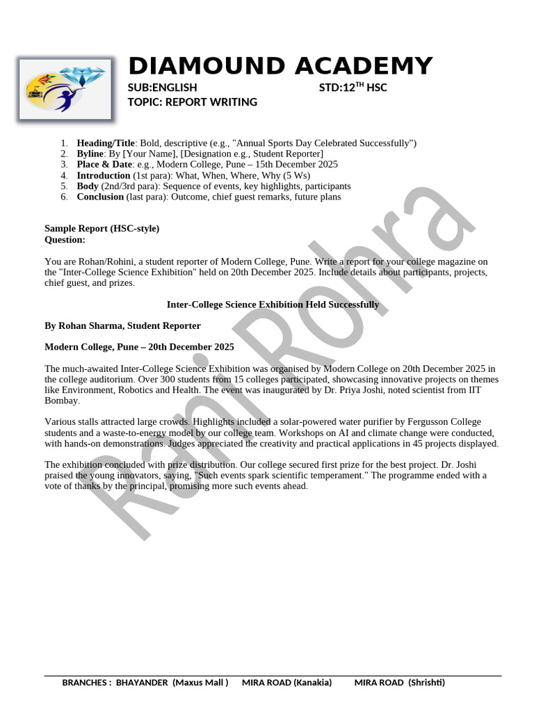 Report Writing | PDF