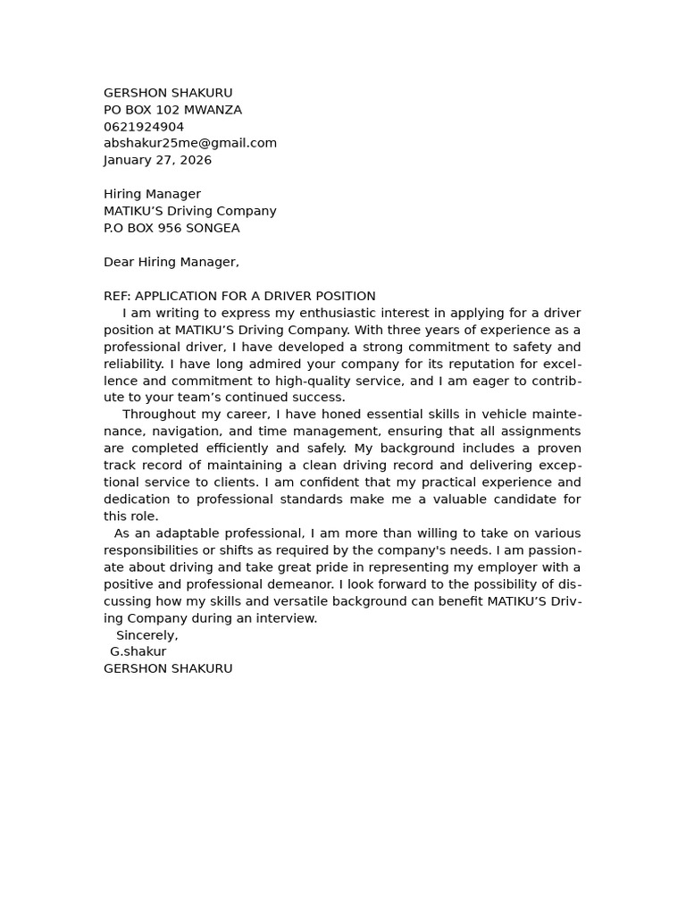 A Letter | PDF