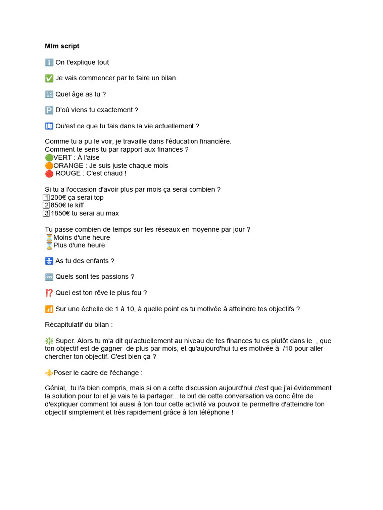 MLM Script | PDF