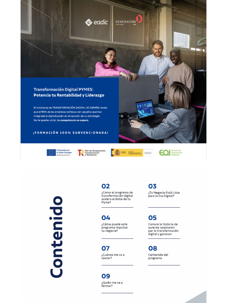 Contenido Programa Transformación Digital | PDF