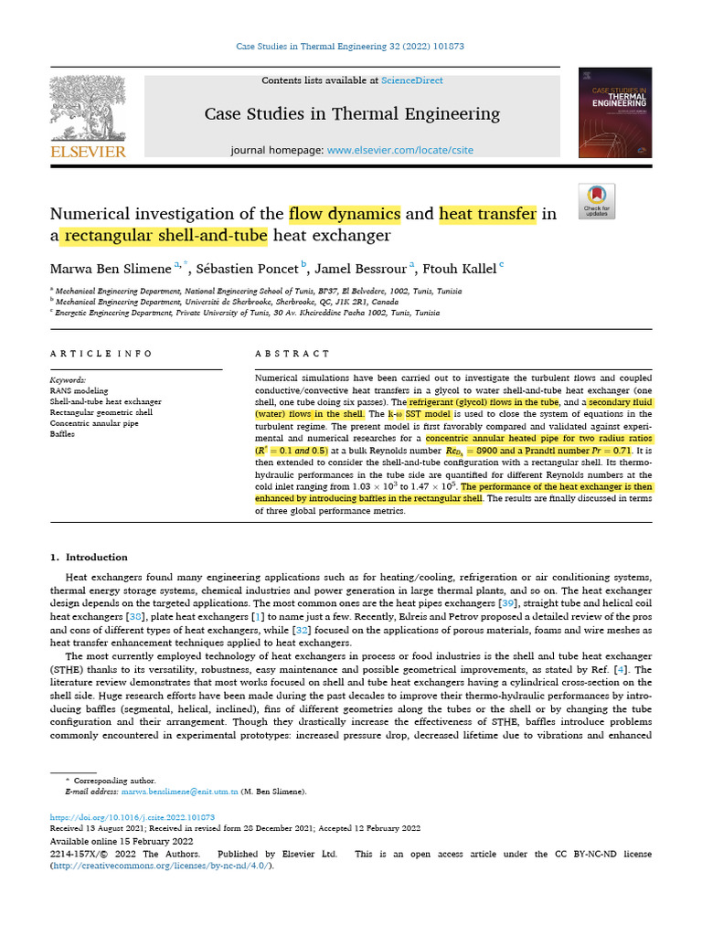 1 | PDF | Reynolds Number | Heat Exchanger