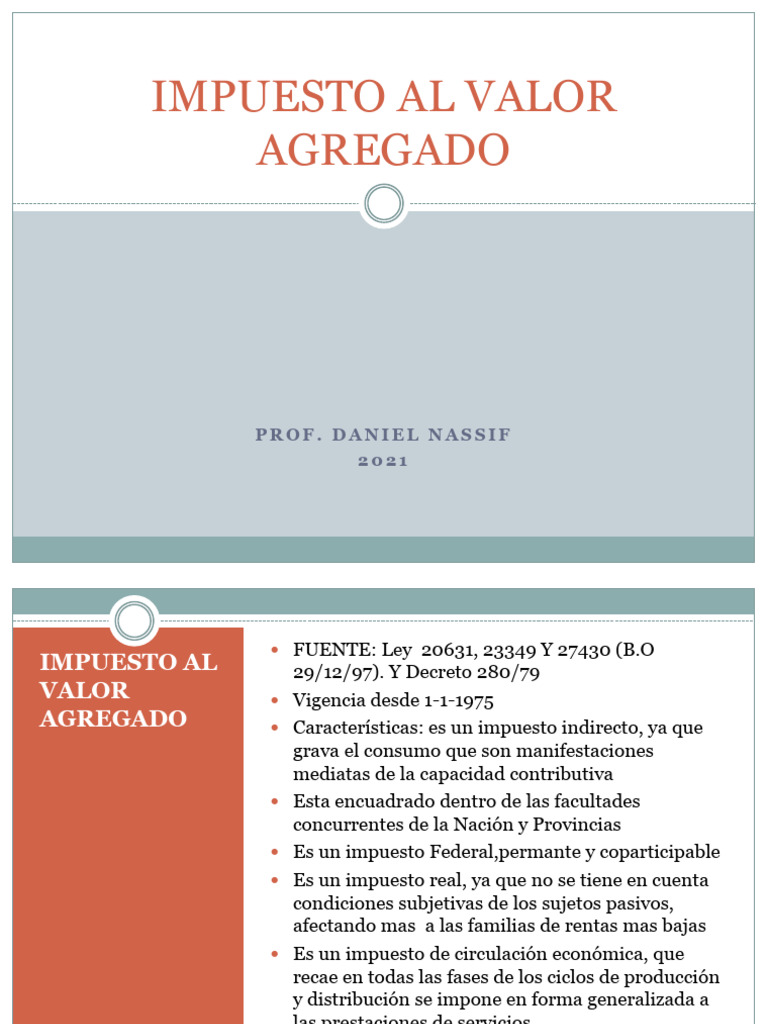 Impuesto Al Valor Agregado Finanzas 2021 | PDF | Impuestos | Impuesto ...