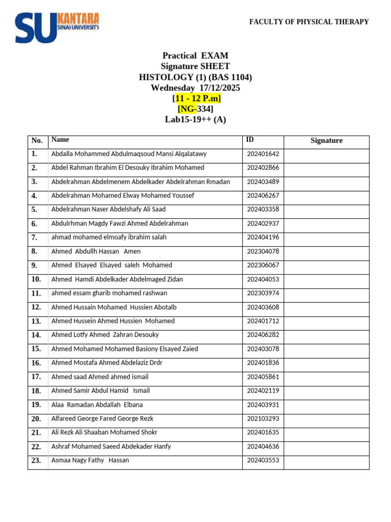 Signature Lab A15-19 | PDF