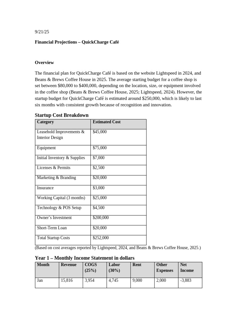 Financial Projections | PDF | Economies
