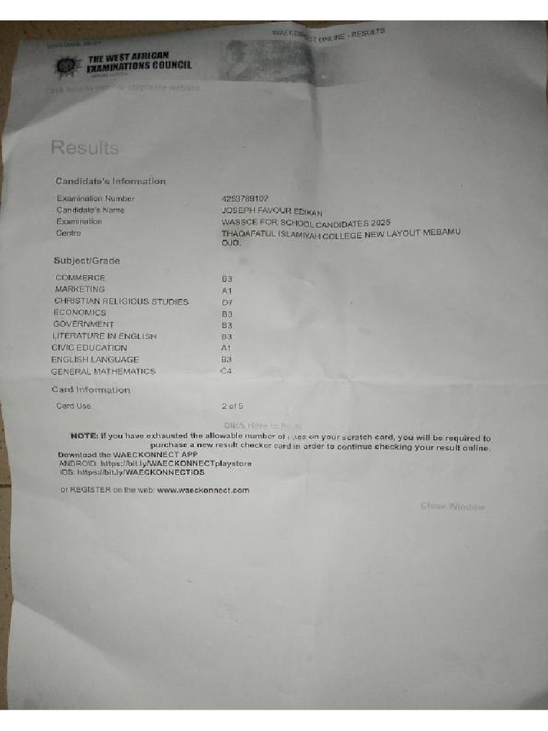 Weac Result Compress | PDF