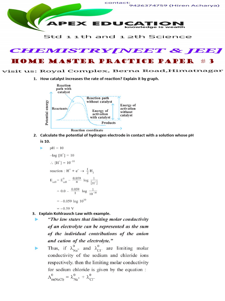 Home Master Practice Paper # 3 | PDF