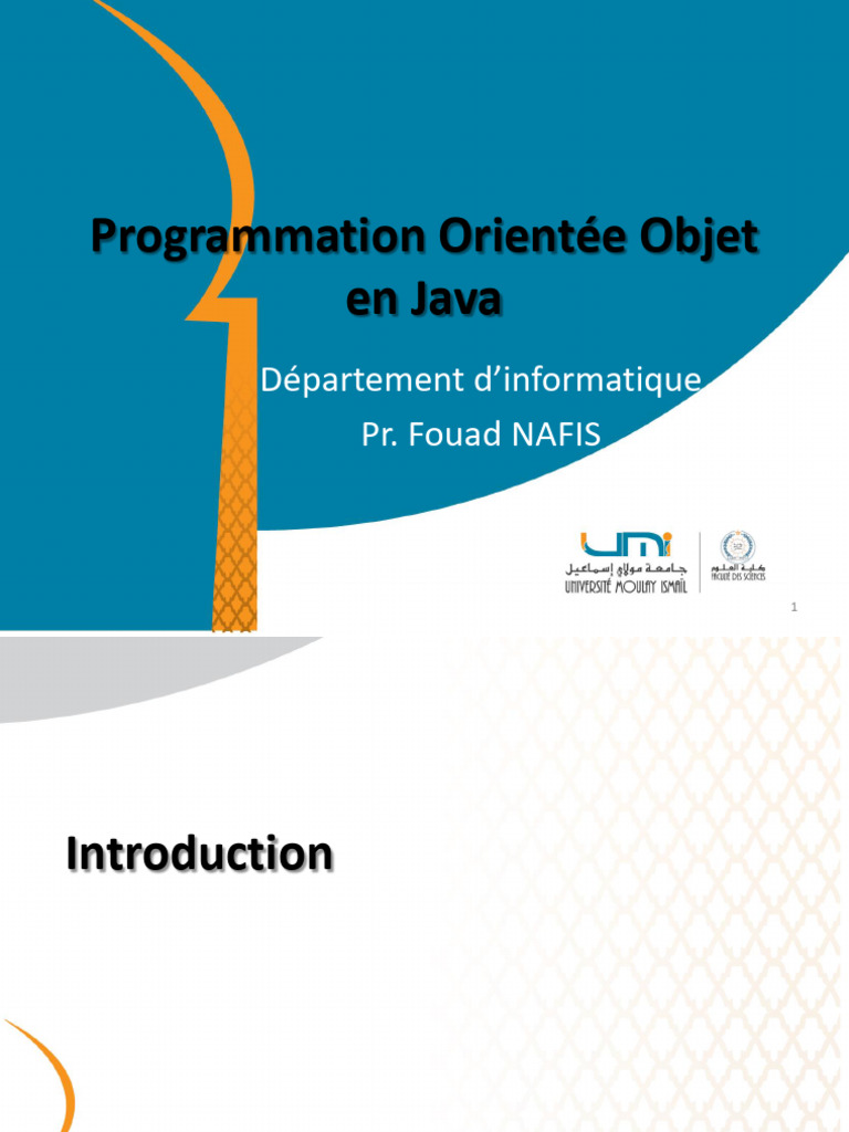 Cours POO Java FS Meknès | PDF | Java (Langage de programmation ...