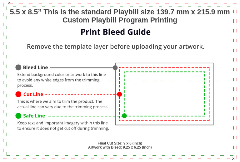 Custom Playbill Program Printing 5 5 x 8 5 This is the Standard ...