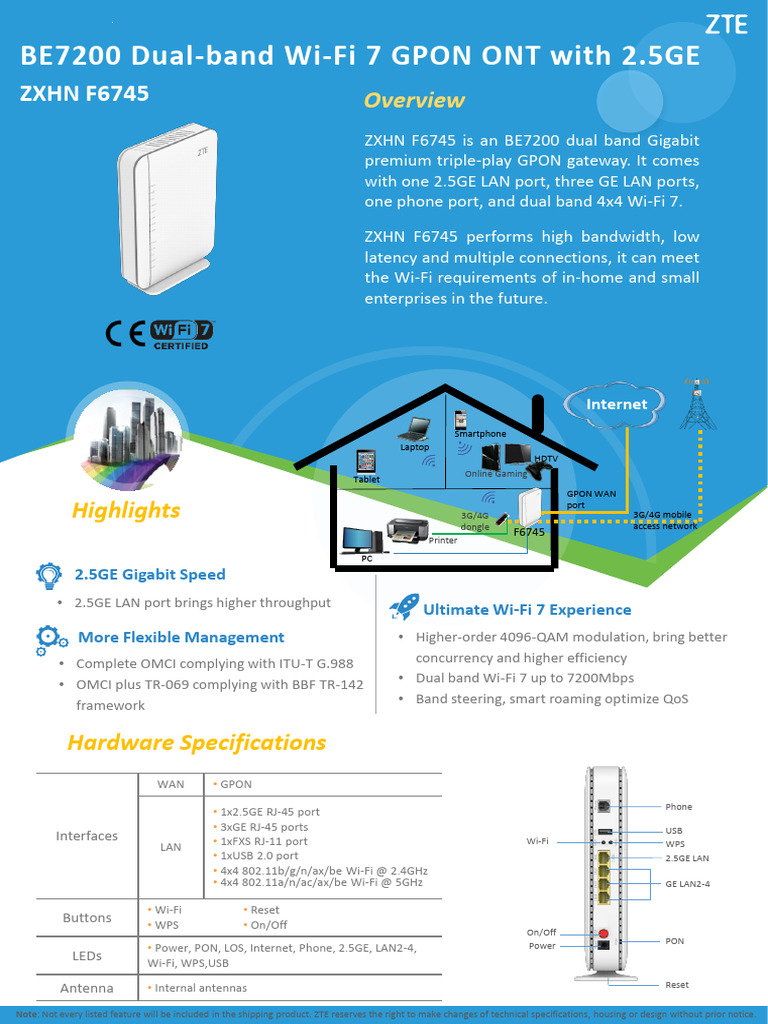 F6745 - Datasheet | PDF | Wi Fi | Ieee 802.11
